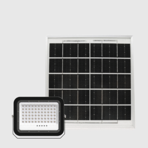 Projetor led solar com comando